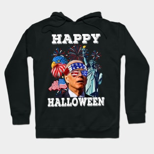 Funny Joe Biden Happy Halloween Confused 4th of July 2024, Funny 4th of July Hoodie